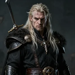 dramatic portrait of drizzt do'urden, character art, high quality, very detailed