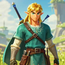 an in game portrait of master khoga from the legend of zelda breath of the wild, breath of the wild art style.