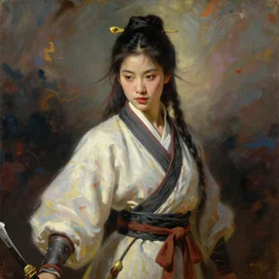 wuxia, attractive female warrior, character design, colorful, painting by gaston bussiere, craig mullins, greg rutkowski, j. c. leyendecker