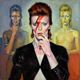 david bowie painted by surrealist