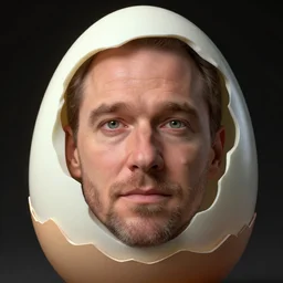 edward norton face inside a boiled egg shell, hyper detailed, digital art, trending in artstation, cinematic lighting, studio quality, smooth render, unreal engine 5 rendered