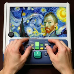 vincent van gogh, zx spectrum color palette, anatomy, only two hands, highly detailed, digital painting, artstation, concept art, smooth, sharp focus, illustration, Unreal Engine 5, 8K, art by art by artgerm and greg rutkowski and edgar maxence