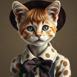 full portrait of emma stone dressed as a kitten, hyper detailed, award winning