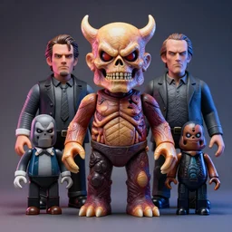 hyperrealistic rendering, cronenberg flesh monster skeletor face by donato giancola and greg rutkowski and wayne barlow and zdzisław beksinski, product photography, action figure, sofubi, studio lighting, colored gels