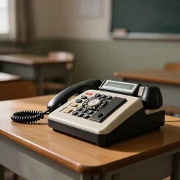 Eraserhead answering machine and a new phone is running in the classroom