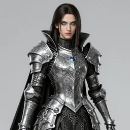 vampire, long dark hair, bright shiny eyes, intricate ornate armored dress, castlevania, character concept art, sharp focus, octane render, unreal engine 5, highly rendered, trending on artstation, detailed linework, illustration by artgerm, wlop, and ayami kojima