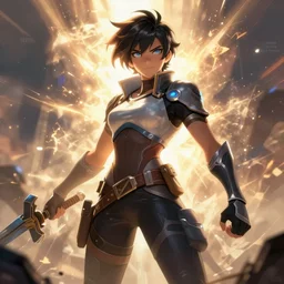 Deku   as an Apex Legends character digital illustration portrait design by, Mark Brooks and Brad Kunkle detailed, gorgeous lighting, wide angle action dynamic portrait