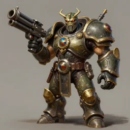 doomguy holding a big gun in team fortress 2 style, detailed painting, intricate, fantasy, by jakub rozalski and artgerm