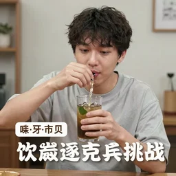 YouTube thumbnail of a YouTuber doing the drink sewage challenge, YouTube clickbait