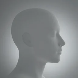 a face with no mouth, Realistic, HDR, HDD, 8K, Profile Picture