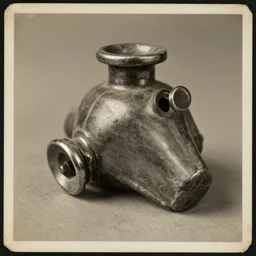 a old worn photograph of an unusual object