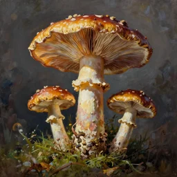 psilocybin mushrooms painting by aaron brooks, chris dyer, android jones, and alex grey