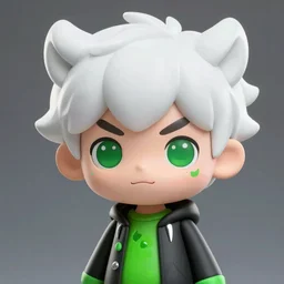 cartoon danny phantom white hair cute detailed photorealistic fanart trending on tumblr green blood sharp teeth, Ross Tran, Noelle Stevenson,