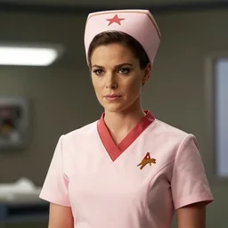 Kaley Couco as nurse chapel star trek original series