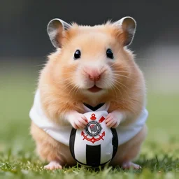 a hamster wearing a corinthians paulista jersey