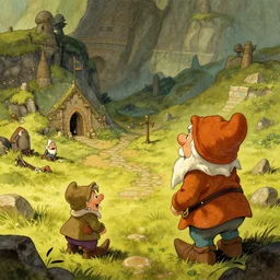 dwarf fortress from Hobbit by Daniel Dociu and Greg Rutkowski