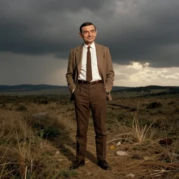 A still of Mr Bean in The Shining