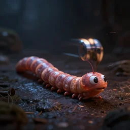 eternal worm photorealistic, film, cinematic lighting, octane render, volumetric light, dark - art