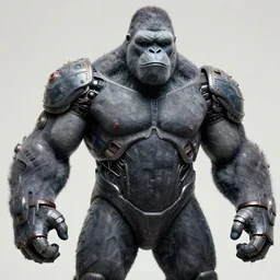 cyborg!!!! king kong, greg rutkowski, 8 k, shallow depth of field, intricate detail, concept art,