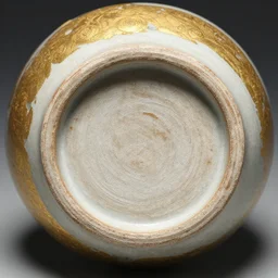 photo of an ancient japanese ceramic, micro detail, ( ( ( gold reparations ) ) )