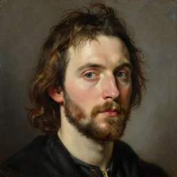close-up portrait of Lord English (Caliborn),, painting in the museum, highly detailed, sharp focus, digital painting, artwork by Kinkade, by Victor Adame Minguez by Yuumei by Tom Lovell by Sandro Botticelli
