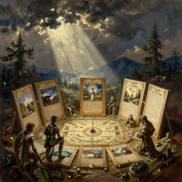 d & d, deck of many things, oil painting