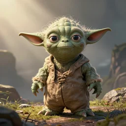 oh no! yoda has lost his ears. how silly does he look