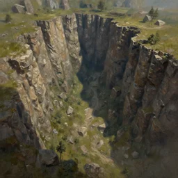 concept art of terrain for videogame, cliffs, hards rocks,  oil painting by Jama Jurabaev, extremely detailed, brush hard, artstation, for AAA game, high quality
