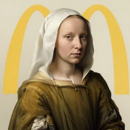 a woman in a hooded cloak, in a mcdonald, color photograph, by jan van eyck, canon eos c 3 0 0, ƒ 1. 8, 3 5 mm, 8 k, medium - format print