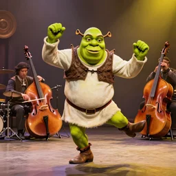 shrek break dancing on jazz music