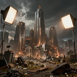inferno city, unreal 5, hyperrealistic, realistic, photorealistic, dynamic lighting, highly detailed, cinematic landscape, studio landscape, studio lighting