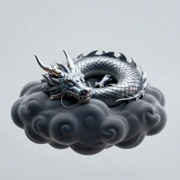 a photo of a dragon sleeping on dark cloud, trending on artstation