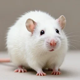 fuzzy cute white messy curly short fur rat hdr photography award winning
