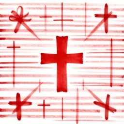 an exam full of red crosses and stripes because it's so bad