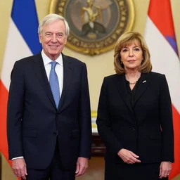 walter withe with president michelle bachelet