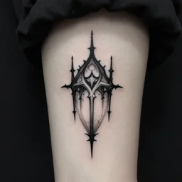 a small vector tattoo design. gothic.