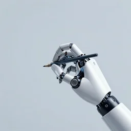 a robot hand drawing a robot hand