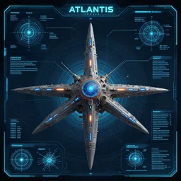 infographic, schematics of atlantis command, stargate atlantis, on realistic hud, ultra detailed, 8k
