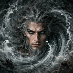 beautiful face of the pummelling maelstrom evocation in the days of noah, detailed, intricate, advanced, no double, 8 k resolution