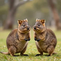 epic quokka battle portrait