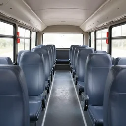 bus interior with no seats