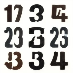 numbers, typography art by christopher wool