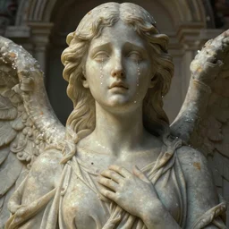 beautiful very extreme closeup portrait, weeping angels, angel of grief, stone statues, beautiful woman body, unreal engine, greg rutkowski, loish, rhads, beeple, tom bagshaw, alphonse mucha, global illumination, detailed and intricate environment