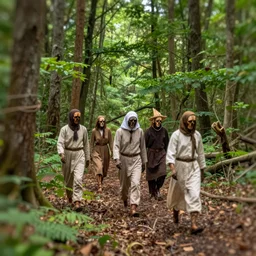 The resurrected glorious dead walk in the Monongahela National Forest, by Emmanuel Lubeski, anamorphic lens, 4k,