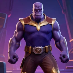 a dramatic picture of thanos in fortnite, stunning screenshot