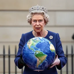 queen of england puppeteer of the earth