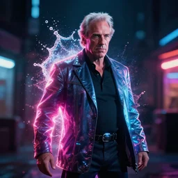 jeffrey epstein in wolfenstein, splash art, movie still, cinematic lighting, glowing, neon light, ray tracing, octane render, long lens, shallow depth of field, bokeh, anamorphic lens flare, 8 k, hyper detailed, 3 5 mm film grain