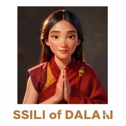 still of dalai lama as a pixar animated character