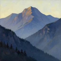 a mountain landscape in the style of artgerm