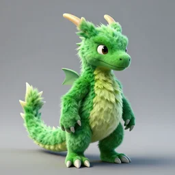 a upper body portrait, 3 d render of a green, feathery, male, anthropamphic dragon a spike at the tip of his tail, in the style of spyro the dragon